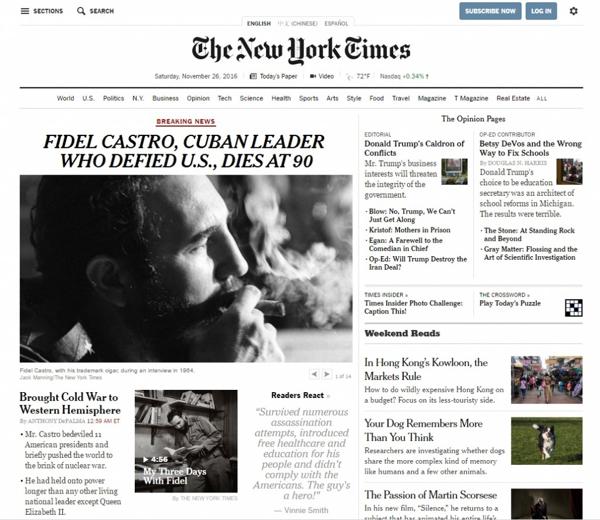  Fidel Castro, el líder cubano que desafió Estados Unidos, murió a los 90 años.
