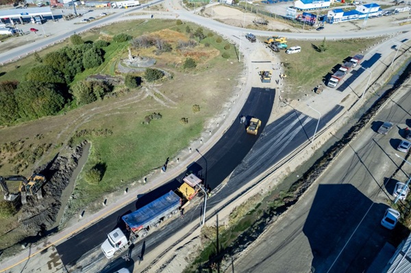 Comenzo la pavimentacion del ingreso a la Ciudad de Ushuaia