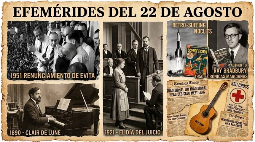 #Efemérides 22 de agosto: Un día como hoy... Recordamos los hechos que marcaron la historia.