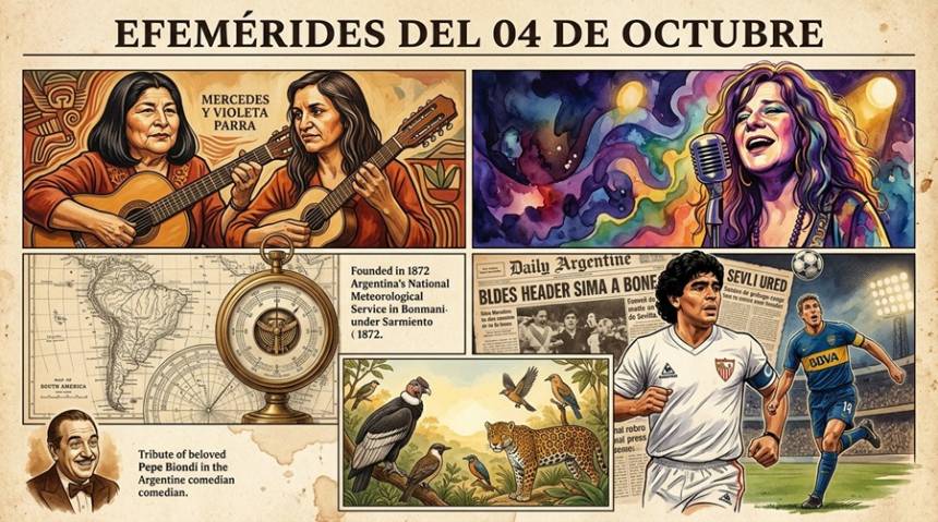 #Efemérides 4 de Octubre: Un día como hoy... Recordamos los hechos que marcaron la historia.