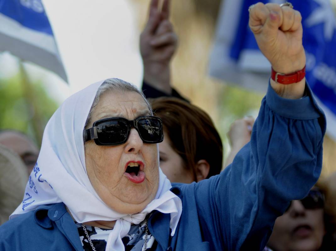 la titular de Madres de Plaza de Mayo, Hebe de Bonafini