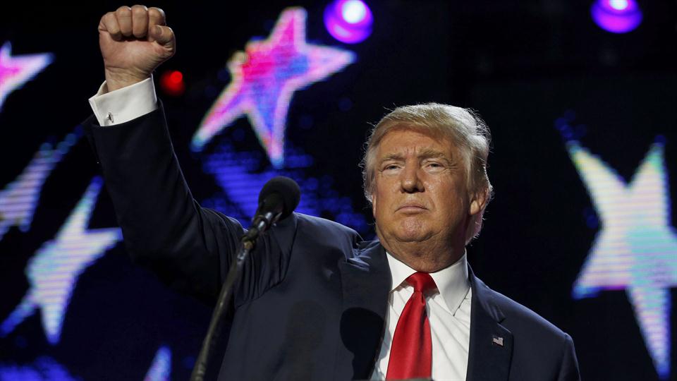  Donald Trump en su primer discurso como presidente de los Estados Unidos. Foto: Télam