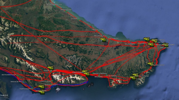 Son más de 2000 los kilómetros relevados por helicópteros y casi 500 los rastrillados a pie en la búsqueda de elio torres