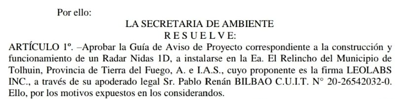 Resolución 201 emitida el 2 de junio de 2022