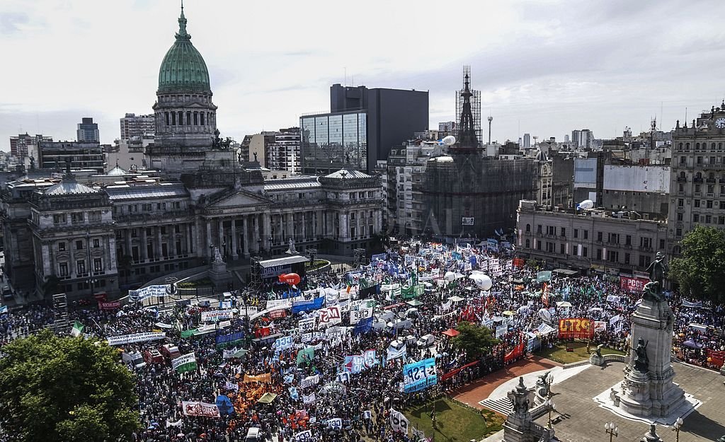 Marcha al congreso para la derogacion previsional